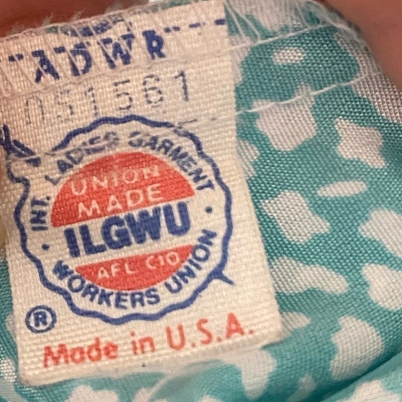 Vintage 60’s/70’s Lady Carol Petites of New York Teal Patterned Dress 👗 - Picture 3 of 7